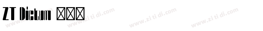 ZT Dictum字体转换